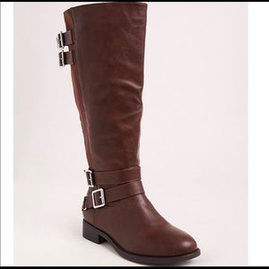 Torrid oxblood/maroon tallboot widewidth calf sz10